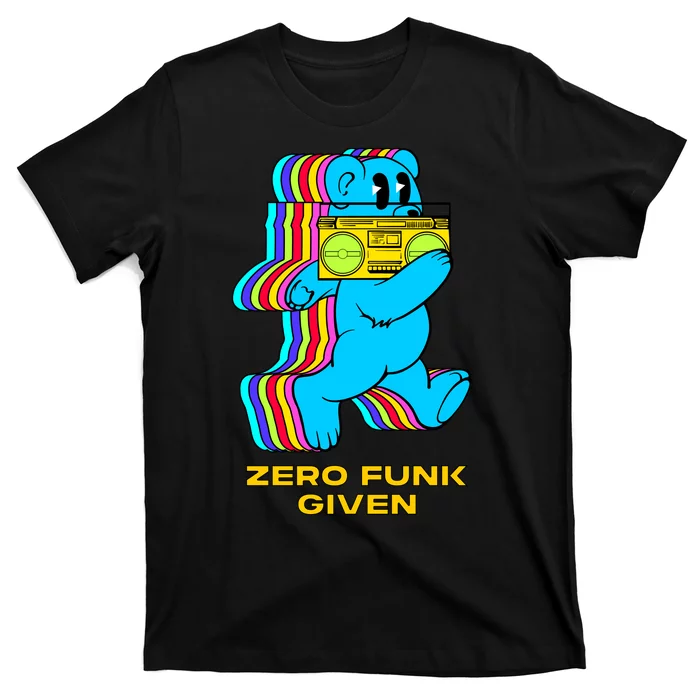 Zero Funk Given Retro Bear Boombox T-Shirt