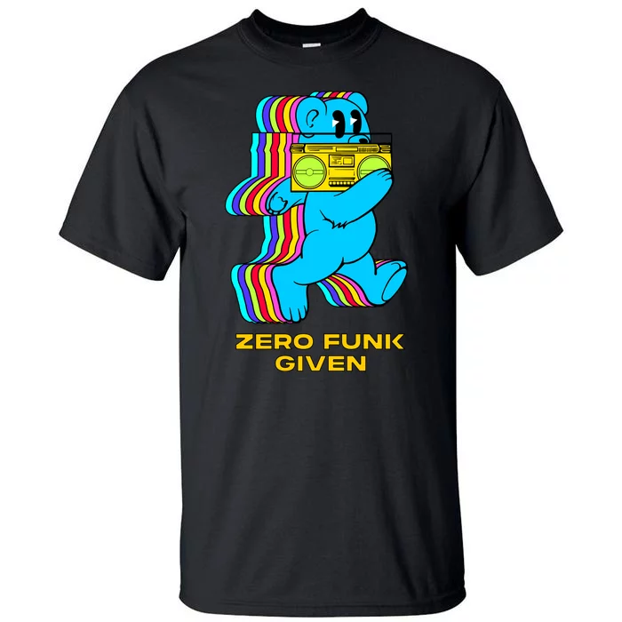 Zero Funk Given Retro Bear Boombox Tall T-Shirt