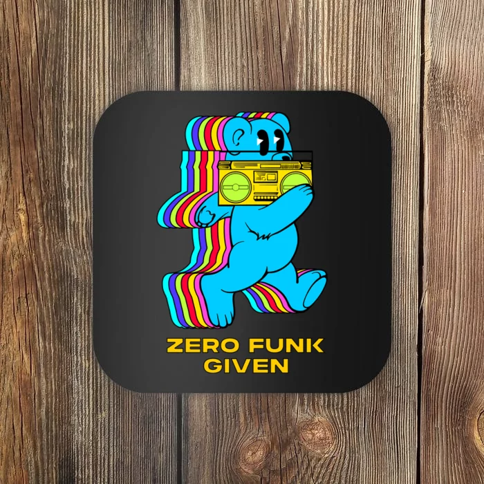 Zero Funk Given Retro Bear Boombox Coaster