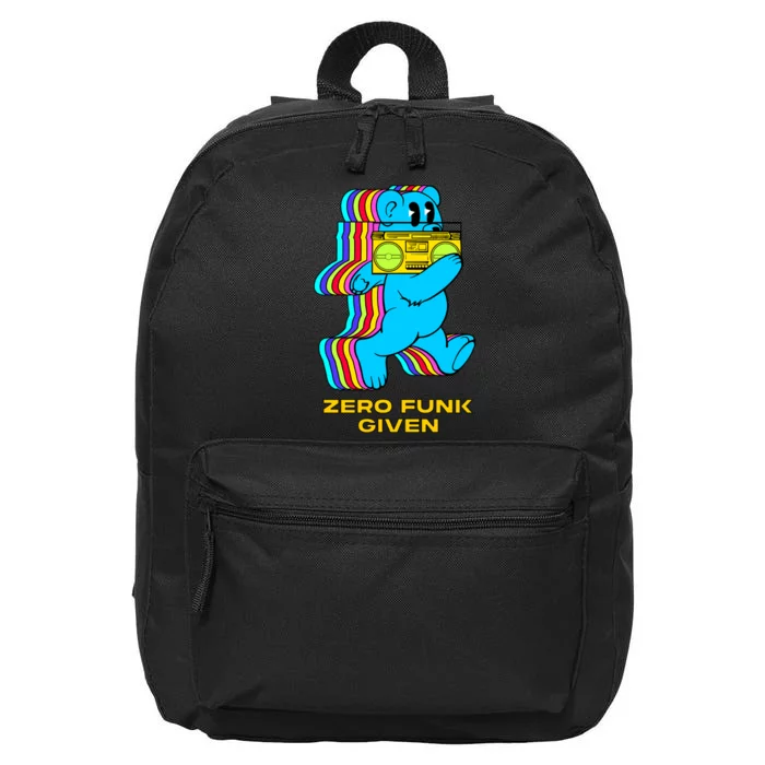 Zero Funk Given Retro Bear Boombox 16 in Basic Backpack