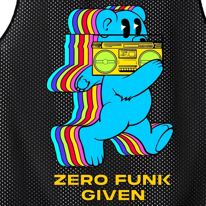 Zero Funk Given Retro Bear Boombox Mesh Reversible Basketball Jersey Tank