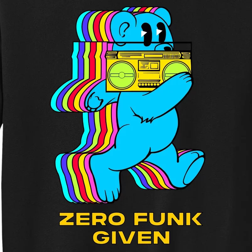 Zero Funk Given Retro Bear Boombox Tall Sweatshirt