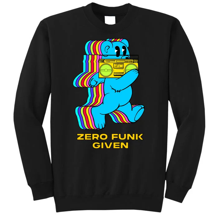 Zero Funk Given Retro Bear Boombox Tall Sweatshirt