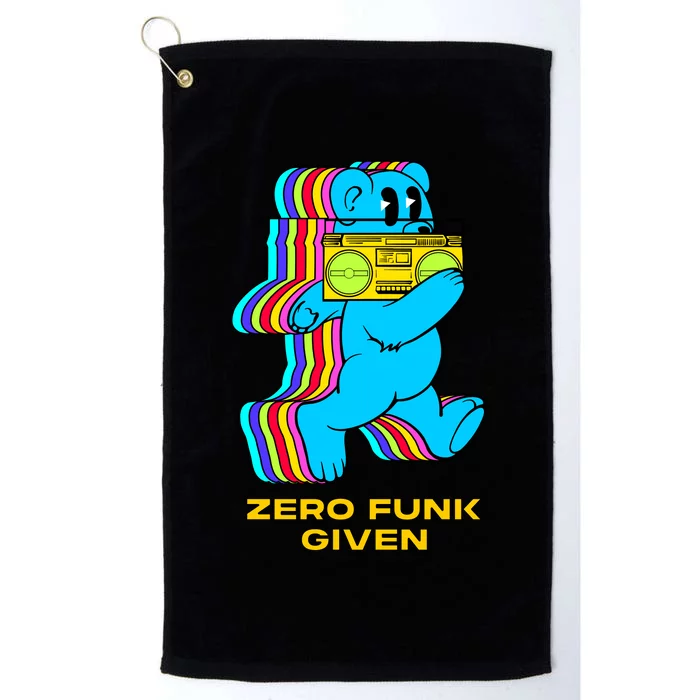 Zero Funk Given Retro Bear Boombox Platinum Collection Golf Towel