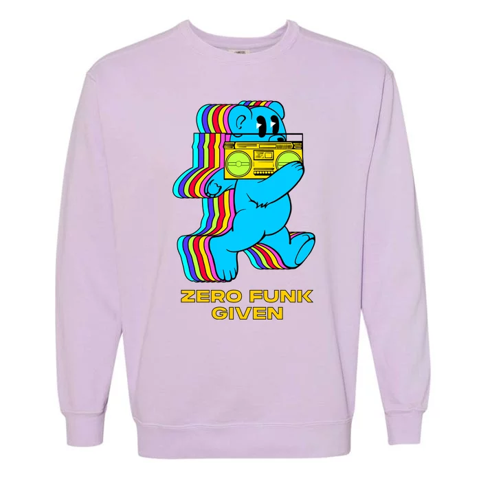 Zero Funk Given Retro Bear Boombox Garment-Dyed Sweatshirt