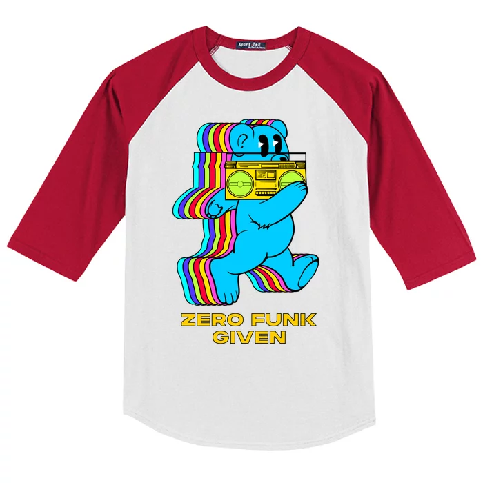 Zero Funk Given Retro Bear Boombox Kids Colorblock Raglan Jersey