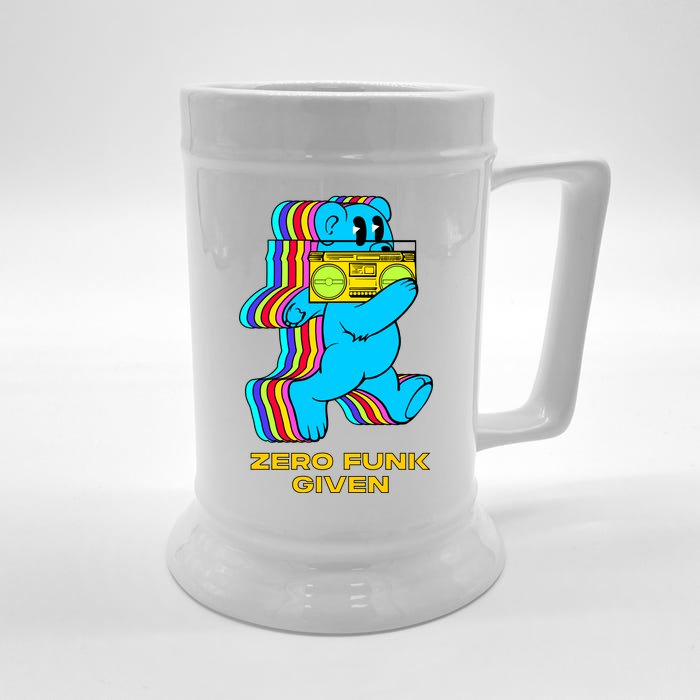 Zero Funk Given Retro Bear Boombox Front & Back Beer Stein