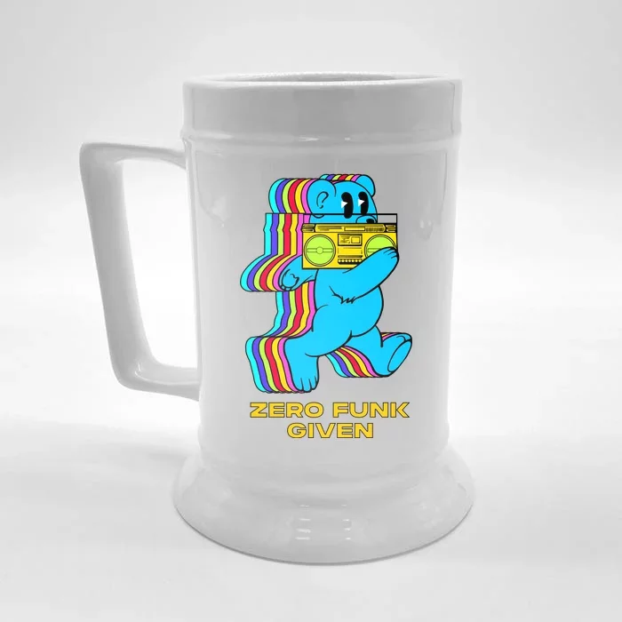 Zero Funk Given Retro Bear Boombox Front & Back Beer Stein