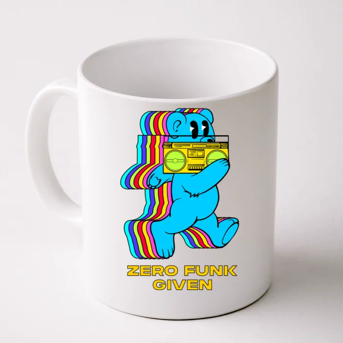 Zero Funk Given Retro Bear Boombox Front & Back Coffee Mug