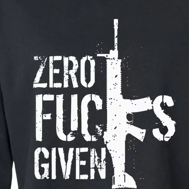 Zero Fucks Given Cropped Pullover Crew