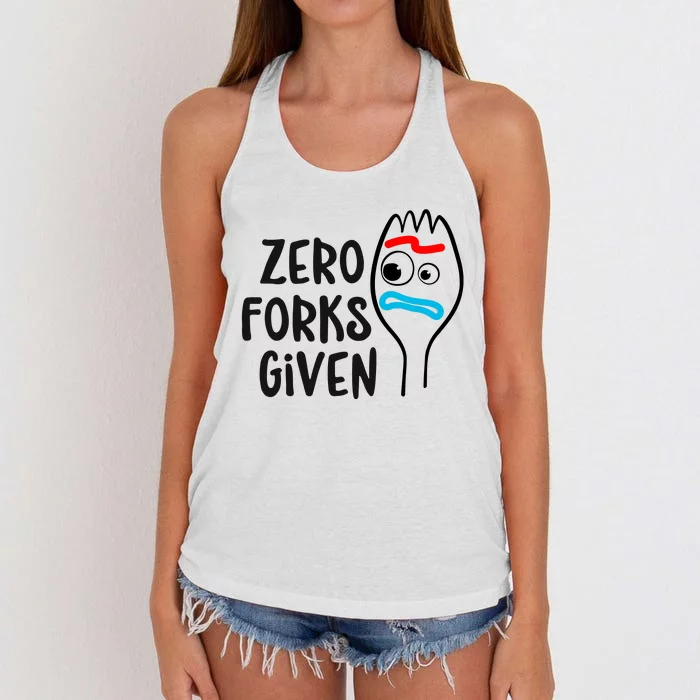 Zero Forks Given Women's Knotted Racerback Tank