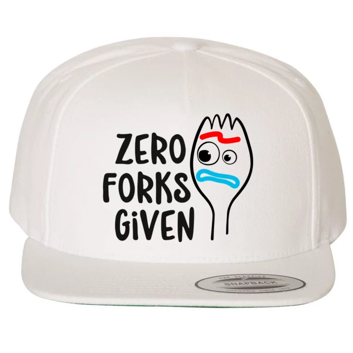 Zero Forks Given Wool Snapback Cap