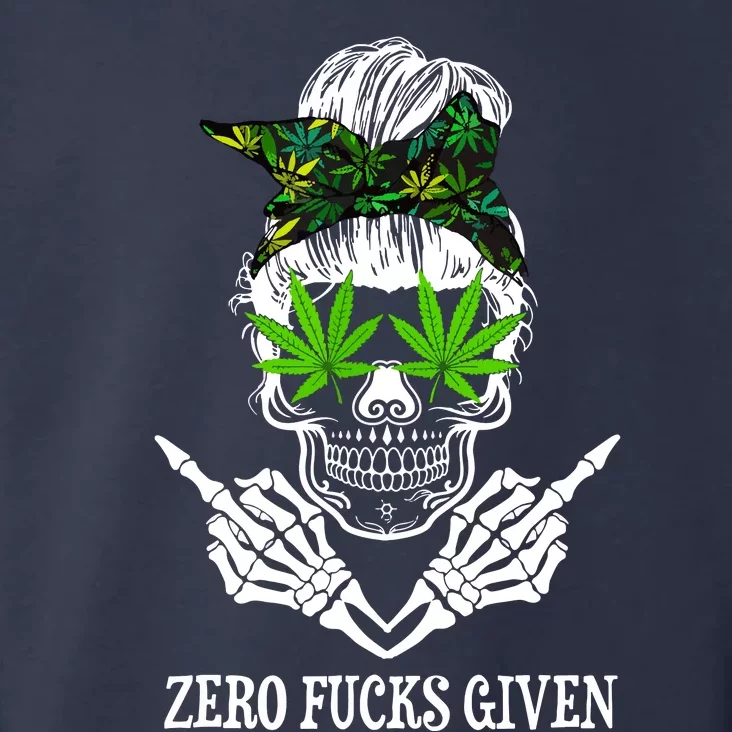 Zero Fucks Given Skull Weed Marijuana 420 Toddler Hoodie