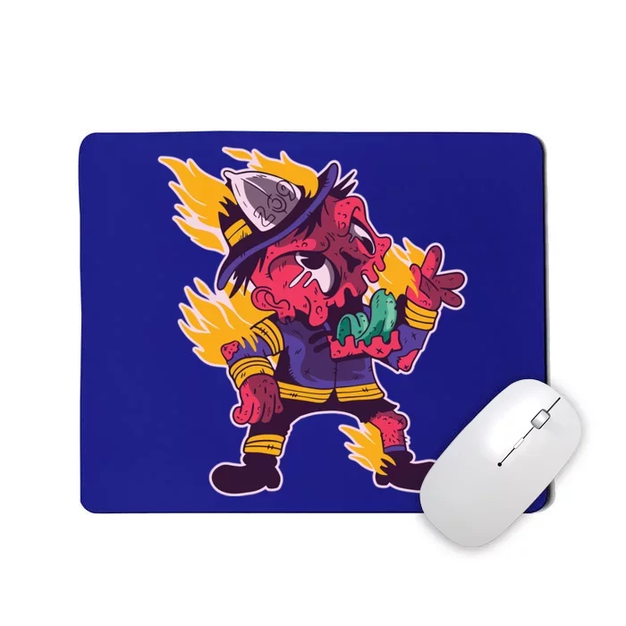 Zombie Firefighter Halloween Gift Mousepad