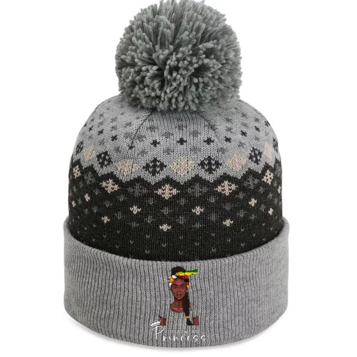 Zimbabwean Flag Princess Souvenirs Products Woman Zimbabwe The Baniff Cuffed Pom Beanie