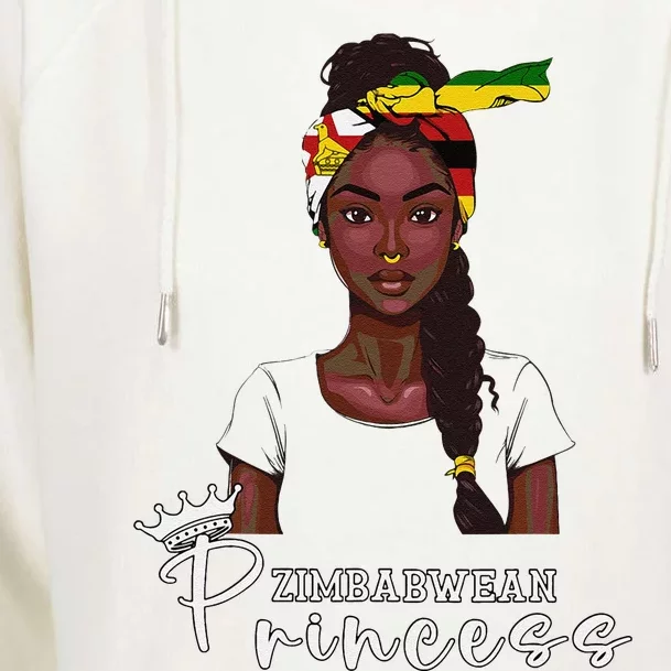 Zimbabwean Flag Princess Souvenirs Products Woman Zimbabwe Womens Funnel Neck Pullover Hood