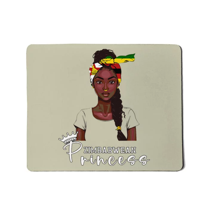 Zimbabwean Flag Princess Souvenirs Products Woman Zimbabwe Mousepad