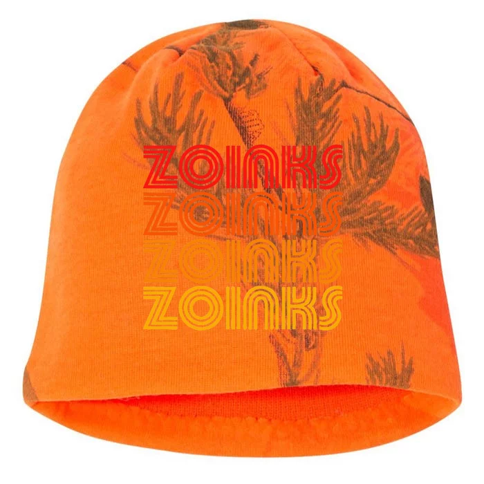 Zoinks Funny Retro Vintage Sunset Goofy Silly Weird Fun Word Kati - Camo Knit Beanie