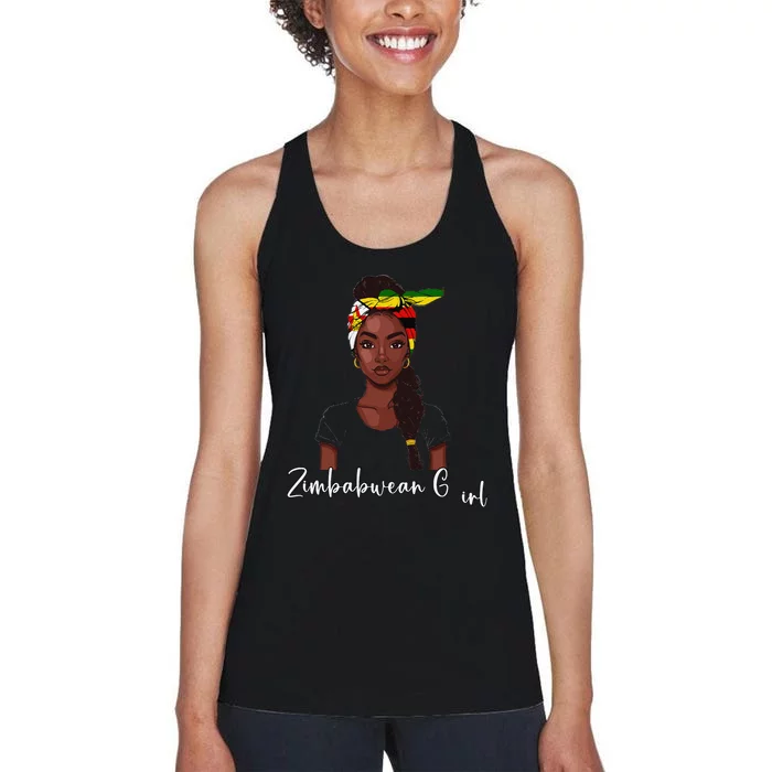 Zimbabwean Flag Souvenirs Products Woman Zimbabwe Women's Racerback Tank