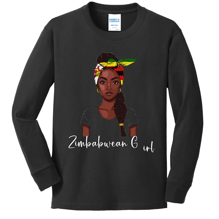 Zimbabwean Flag Souvenirs Products Woman Zimbabwe Kids Long Sleeve Shirt