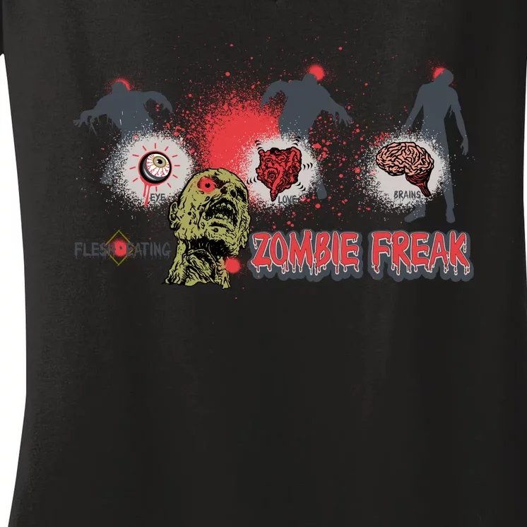 Zombie Freak Women's V-Neck T-Shirt