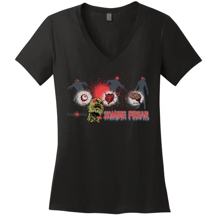 Zombie Freak Women's V-Neck T-Shirt