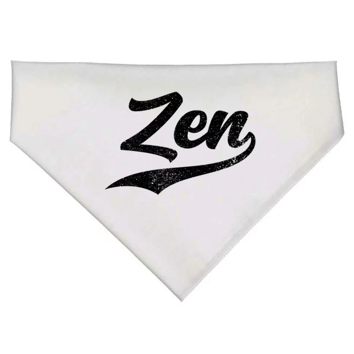 Zen Funny Zen Funny Meditating Meditation Yoga Namaste Gift USA-Made Doggie Bandana