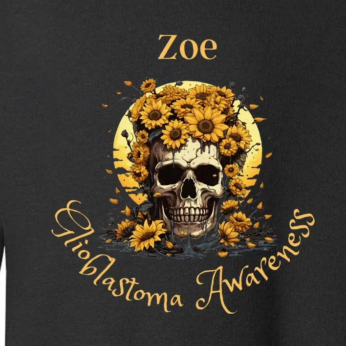 Zoe Glioblastoma Awareness (Back Design) Toddler Sweatshirt