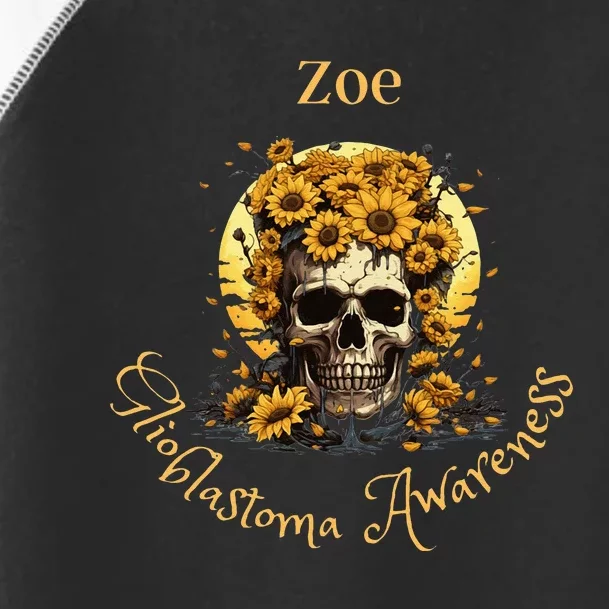 Zoe Glioblastoma Awareness (Back Design) Toddler Fine Jersey T-Shirt