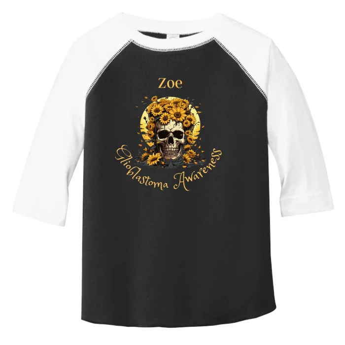 Zoe Glioblastoma Awareness (Back Design) Toddler Fine Jersey T-Shirt