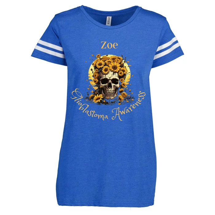 Zoe Glioblastoma Awareness (Back Design) Enza Ladies Jersey Football T-Shirt