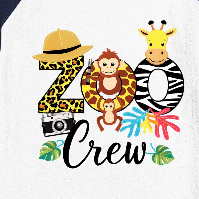 Zoo Giraffe Crew Safari Animal Zoo Keeper Costume Gifts Baseball Sleeve Shirt