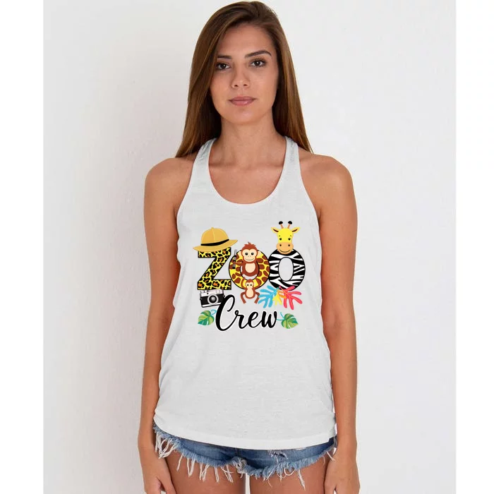 Zoo Giraffe Crew Safari Animal Zoo Keeper Costume Gifts Women's Knotted Racerback Tank