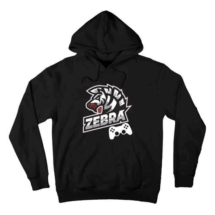 Zebra Gamer Controller Graphic Design For Gamer Kids Hoodie