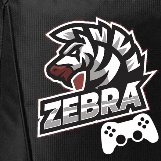 Zebra Gamer Controller Graphic Design For Gamer Kids City Backpack