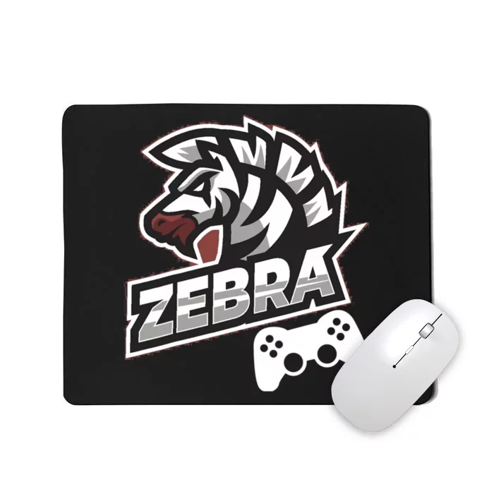 Zebra Gamer Controller Graphic Design For Gamer Kids Mousepad