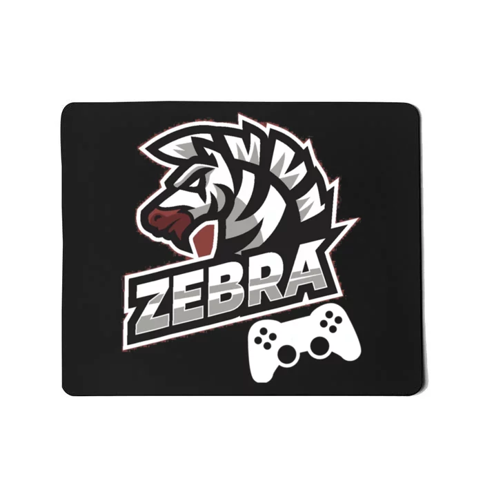 Zebra Gamer Controller Graphic Design For Gamer Kids Mousepad