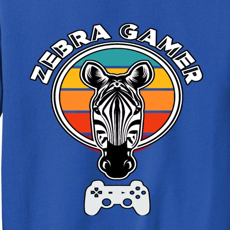 Zebra Gamer Controller Graphic Design For Gamer Gift Sweatshirt