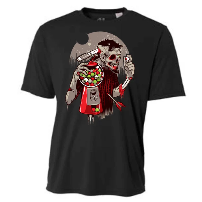 Zombie Gumballs Eyes Brains Halloween Cooling Performance Crew T-Shirt