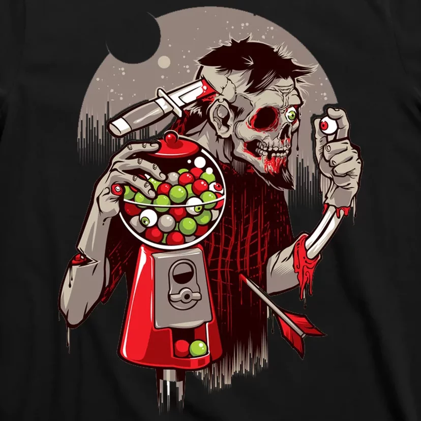 Zombie Gumballs Eyes Brains Halloween T-Shirt