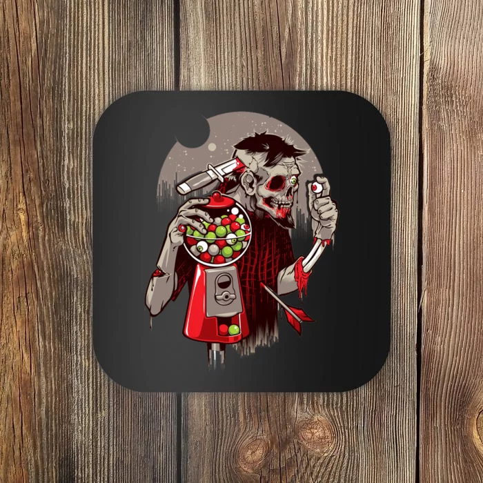 Zombie Gumballs Eyes Brains Halloween Coaster