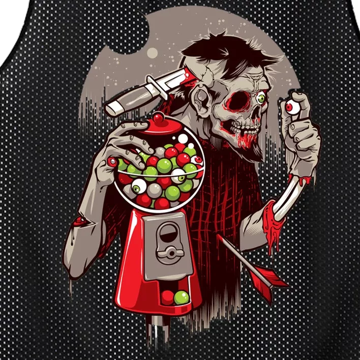 Zombie Gumballs Eyes Brains Halloween Mesh Reversible Basketball Jersey Tank