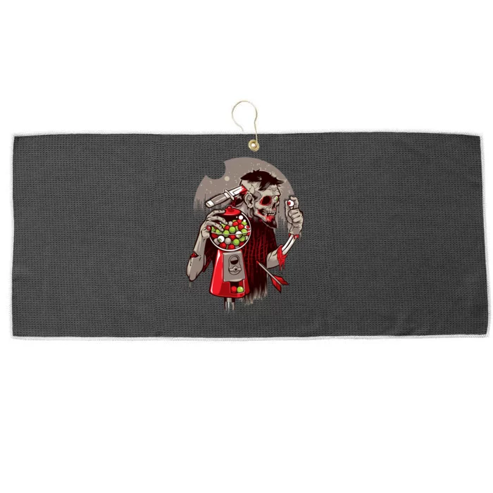 Zombie Gumballs Eyes Brains Halloween Large Microfiber Waffle Golf Towel