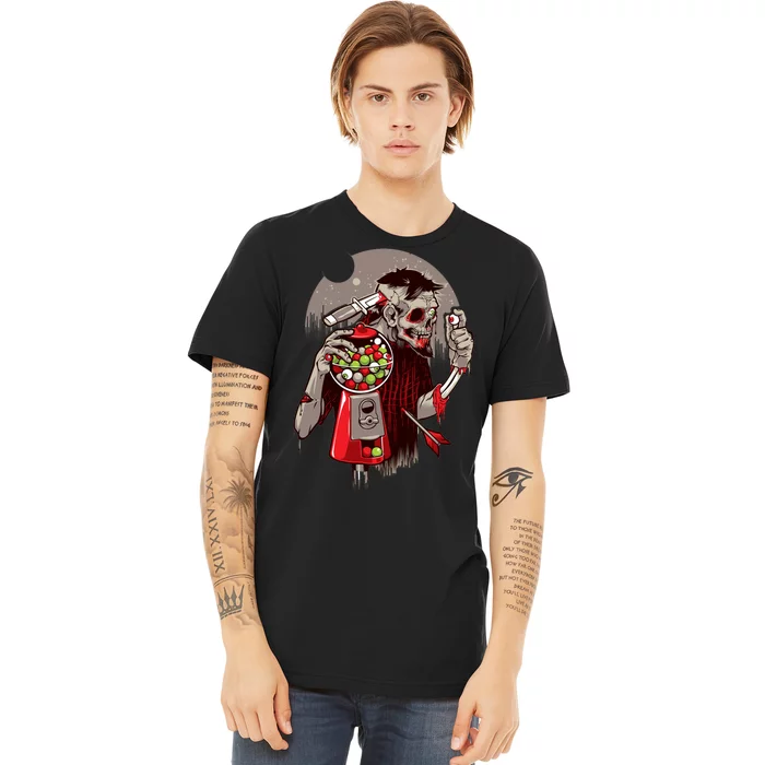 Zombie Gumballs Eyes Brains Halloween Premium T-Shirt