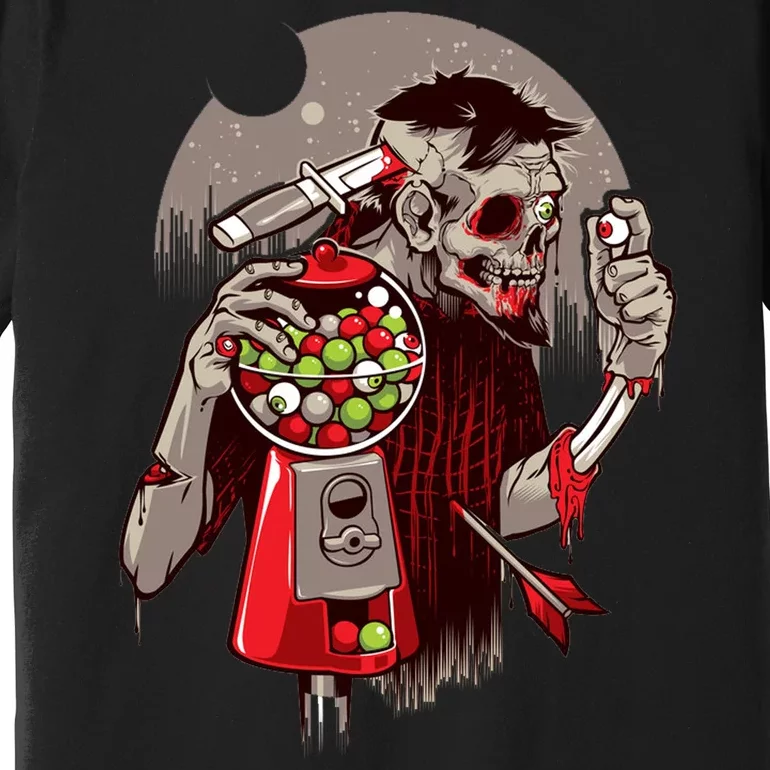 Zombie Gumballs Eyes Brains Halloween Premium T-Shirt