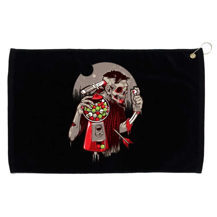 Zombie Gumballs Eyes Brains Halloween Grommeted Golf Towel