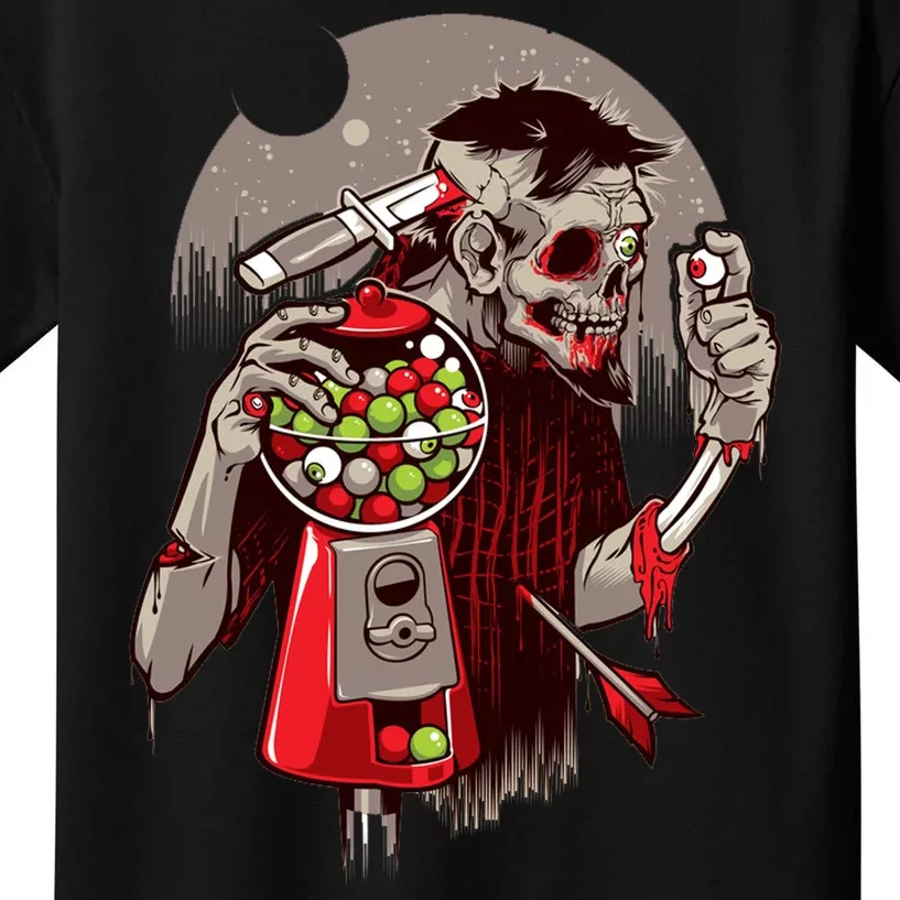 Zombie Gumballs Eyes Brains Halloween Kids T-Shirt