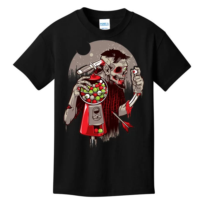 Zombie Gumballs Eyes Brains Halloween Kids T-Shirt