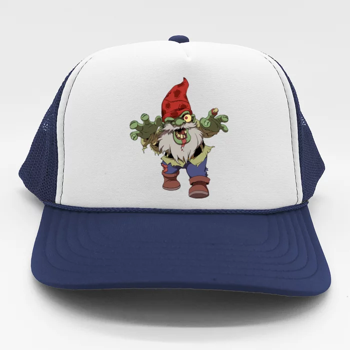 Zombie Gnome Funny Halloween Gift Trucker Hat