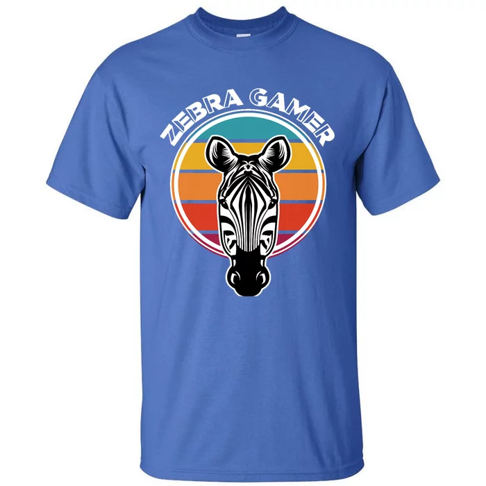 Zebra Gamer Gaming Graphic Design For Gamer Tall T-Shirt